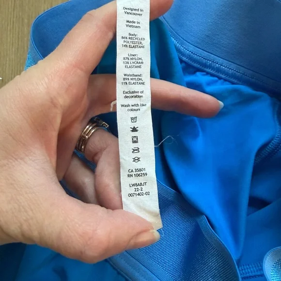 Lululemon Court Rival Skirt Blue Layered Athletic Tennis Skirt Size 4 - Picture 6 of 8